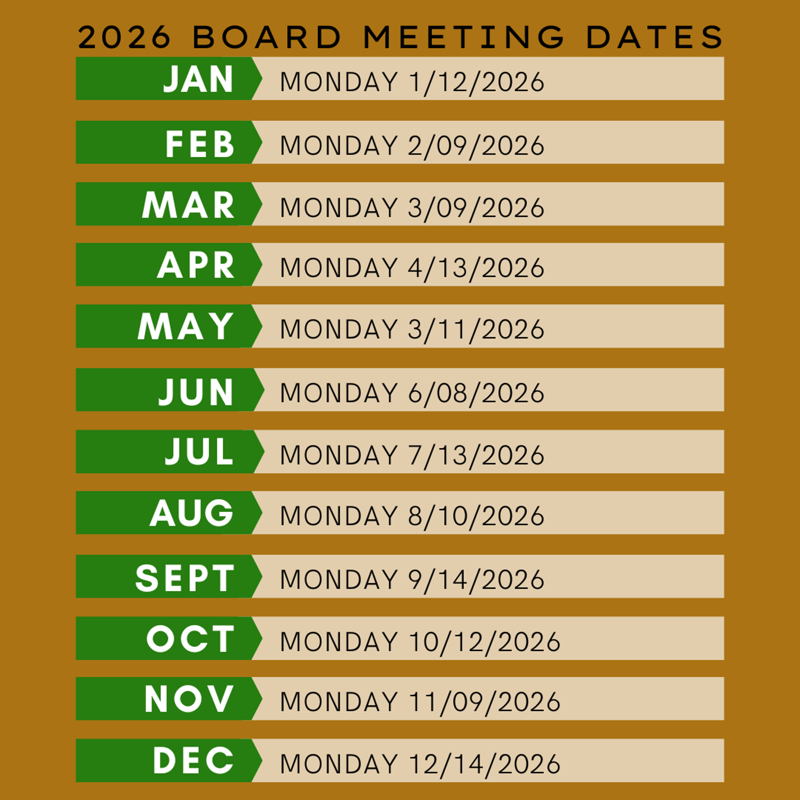 2026 Mtg Dates